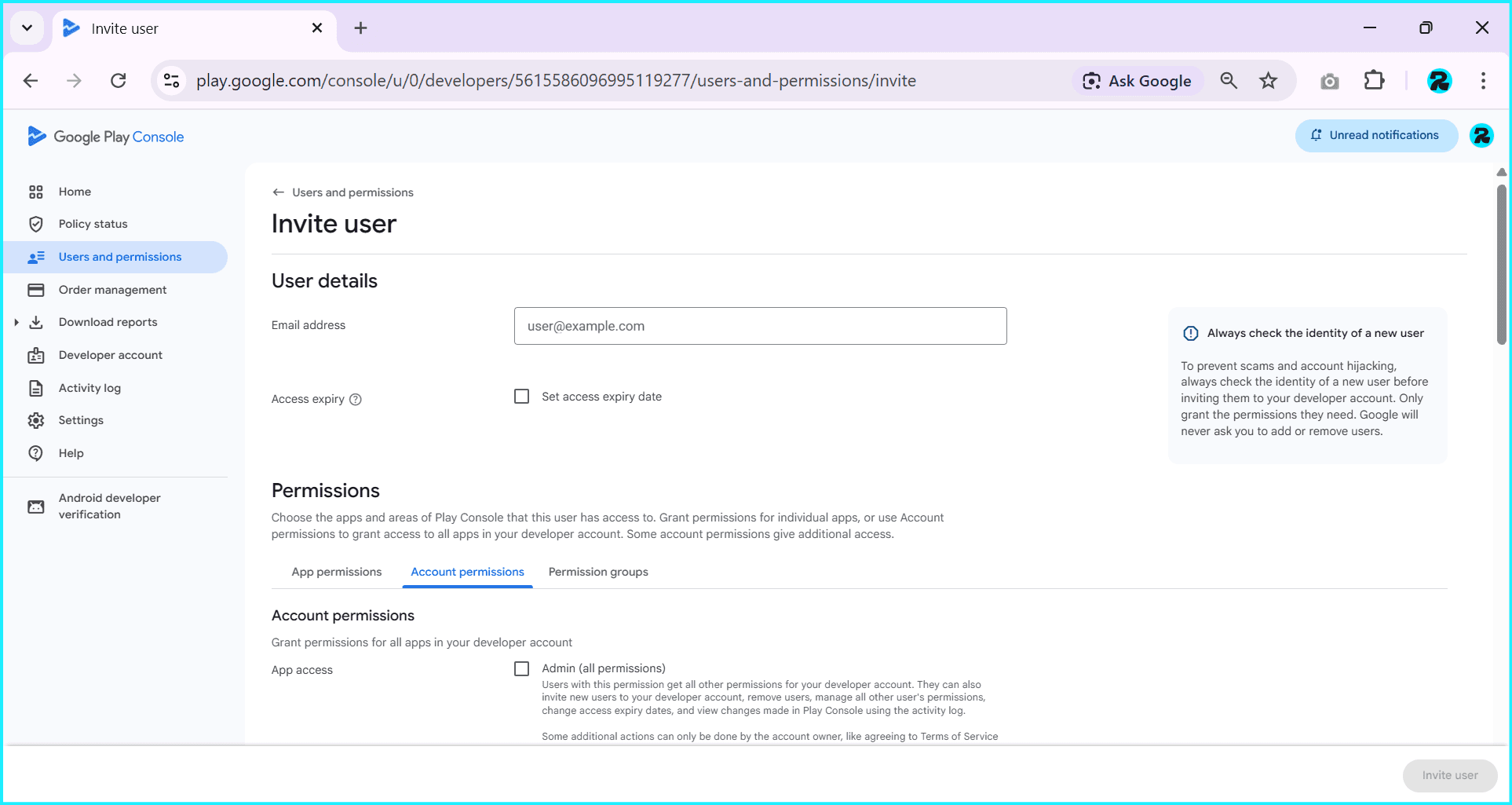 Draft Access and Permissions